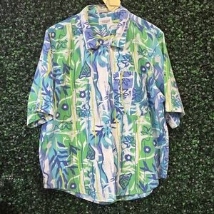 Colorful Floral Button Down Shirt